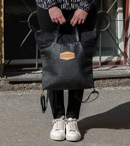 Gary Mash GARY MASH JANE Allroundertasche aus Ananasleder Piñatex, Cognac-dunkelbraun, – Produktbild 2 von 4