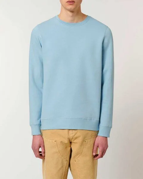 YTWOO YTWOO Unisex Sweatshirt | fairtrade & ökologisch, Hellblau (sky), – Produktbild 2 von 4