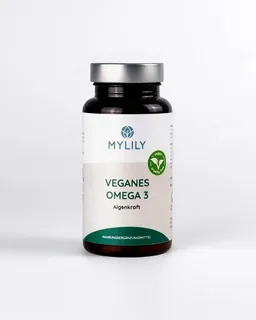MYLILY MYLILY Veganes Omega 3 - Algenkraft - DHA & EPA - 90 Kapseln - vegan, hochdosiert, pflanzlich – Produktbild 1 von 1