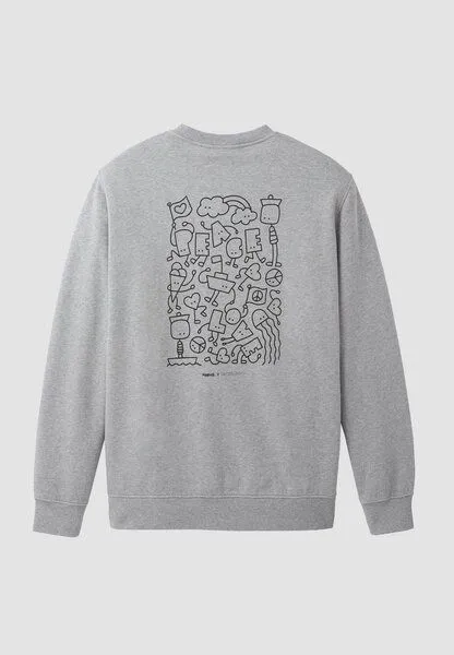 recolution Herren Sweatshirt aus Baumwolle - TAMARILLO MAENS - recolution, Grey heather (grau), – Produktbild 2 von 2