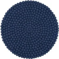 myfelt myfelt Filzkugel Sitzauflage (⌀ 36 cm, 36 x 36 cm), Dunkelblau (alva), – Produktbild 1 von 1
