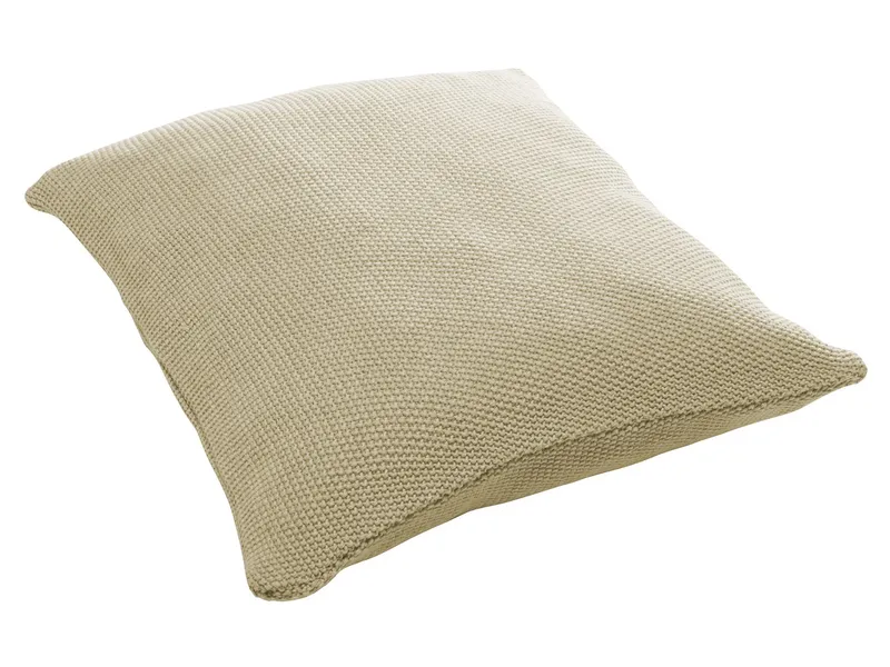 HANS NATUR HANS NATUR Kissenbezug 40x40 cm Bio-Baumwolle Strick Mit Reißverschluss, Grau, – Produktbild 2 von 2