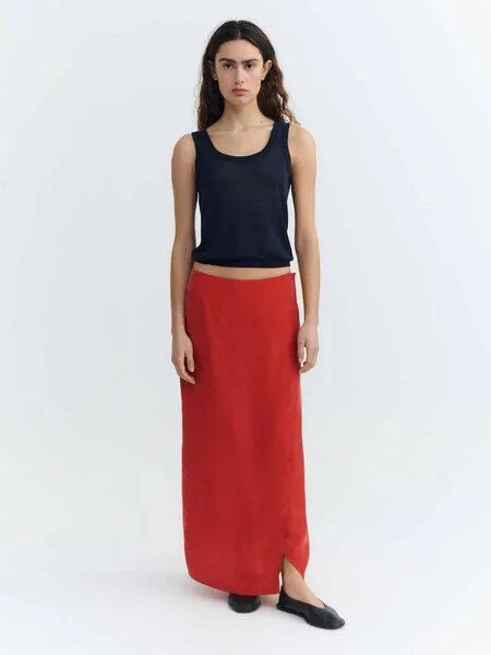 thinking mu thinking mu Damen Rock - Selina - aus Cupro und Viskose, Clavel (rot), – Produktbild 1 von 2