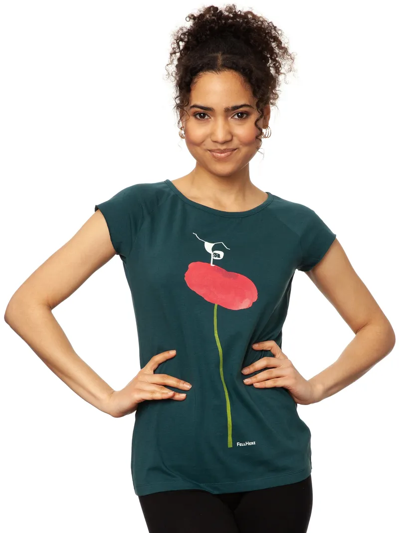 FellHerz Balance Girl Cap Sleeve deep teal - L – Produktbild 1 von 1