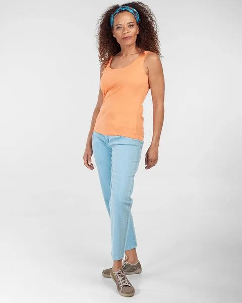 Alma & Lovis Alma & Lovis Top aus Bio-Baumwolle | Basic Top, Orange, – Produktbild 2 von 4