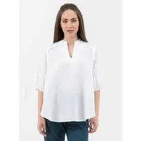 ORGANICATION ORGANICATION Bluse aus Leinen mit Bio-Baumwolle, Navy, – Produktbild 2 von 2