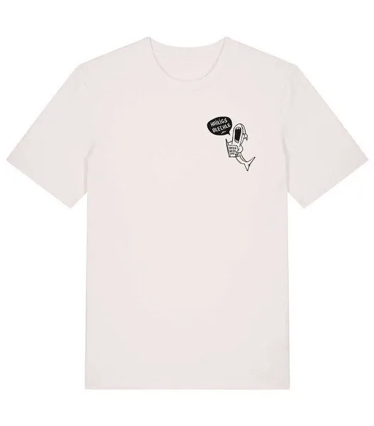 päfjes päfjes Hailigs Blechle Hai Kochen - Unisex Männer T-Shirt Bio & Fair, Vintage white (natur), – Produktbild 3 von 4