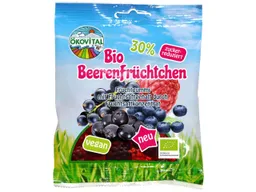 Ökovital ÖKOVITAL Vegane Bio-Fruchtgummi "Beerenfrüchtchen", zuckerreduziert, 80 g – Produktbild 1 von 1