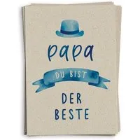 matabooks matabooks® A6 Grußkarte/Klappkarte aus nachhaltigem Graspapier, Vatertag, – Produktbild 1 von 1