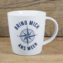 Bow & Hummingbird Bow & Hummingbird Großer Porzellanbecher "Bring mich ans Meer" – Produktbild 1 von 1