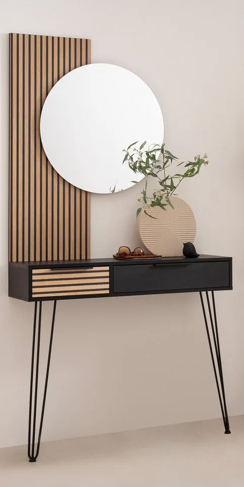 welltime Spiegel Hank, Spiegelelement, Made in Germany, B: 79 cm, Solide Verarbeitung - Dieses Produkt ist in Deutschland gefertigt, Braun, – Produktbild 3 von 4