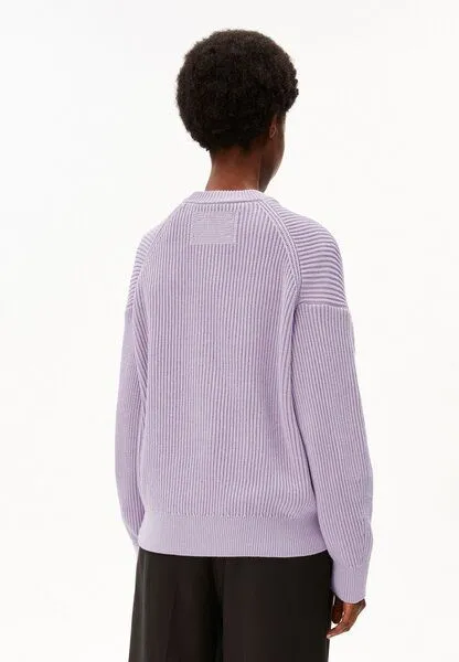ARMEDANGELS ARMEDANGELS VANISÉ RIB Damen Strickpullover aus 100% Bio-Baumwolle, Moonlit lilac-dark moonlit lilac, – Produktbild 2 von 4