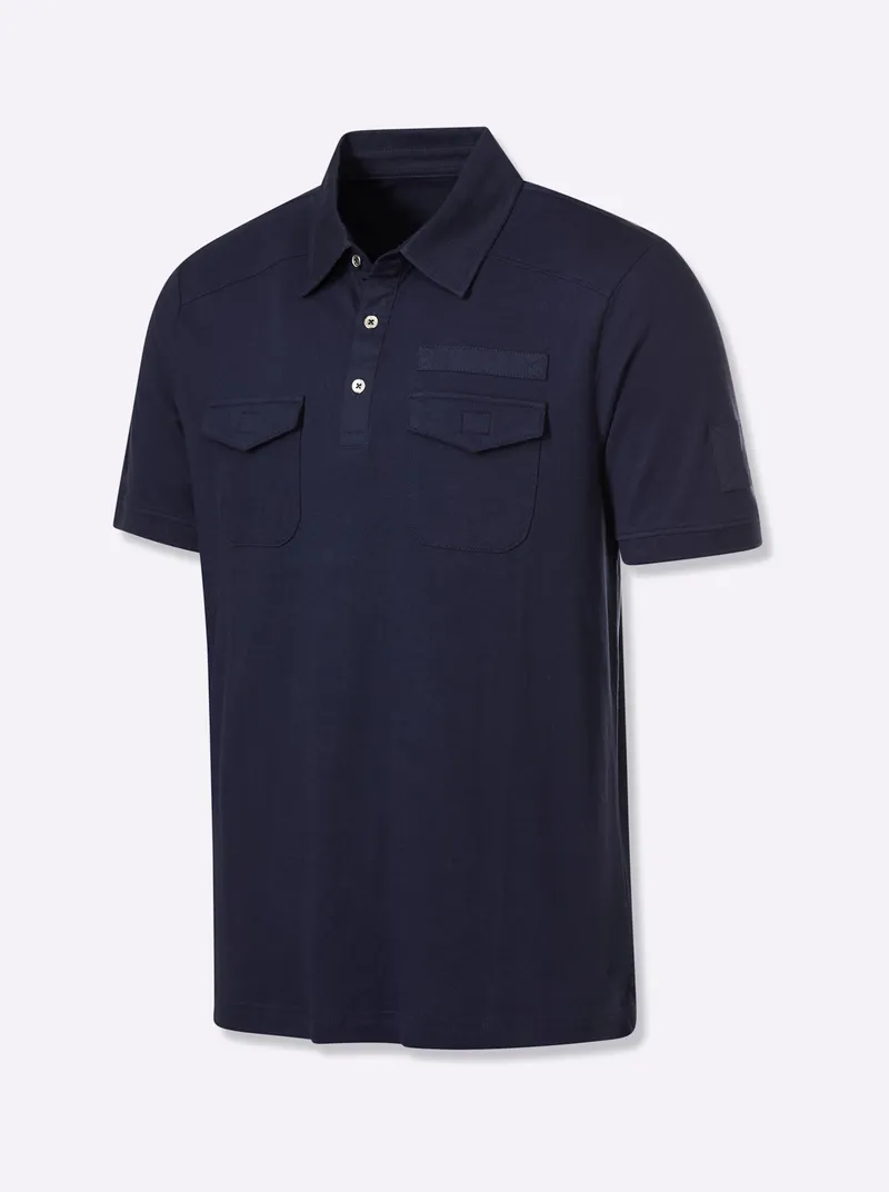 marco donati Kurzarmshirt marine, Marine, – Produktbild 1 von 2
