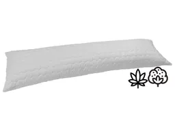 Seitenschläferkissen mit Wellenversteppung 40 x 140 cm, mit Baumwoll-Hanffüllung 1200g – Produktbild 1 von 1