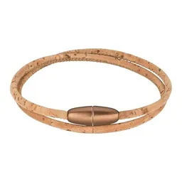 Kork-Deko Kork-Deko Filigranes Korkarmband mit Magnetverschluss für Damen natur/ bronze – Produktbild 1 von 1