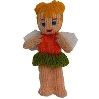 El Puente El Puente Gestrickte Fingerpuppe "Elfe" | Fair Trade & Handmade aus Peru, Grün,orange, – Produktbild 1 von 1