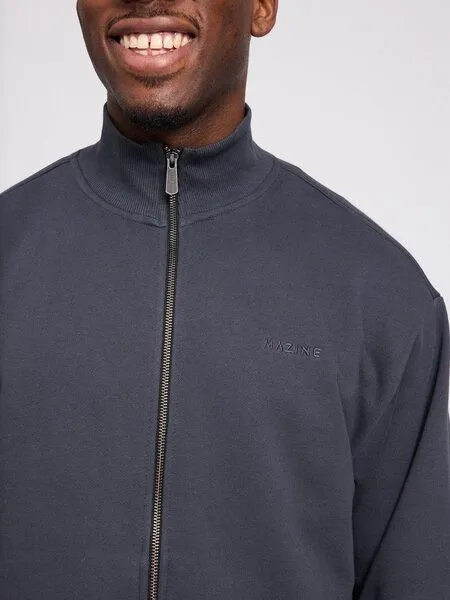 Mazine Mazine Zip Sweatjacke aus Biobaumwolle, Obsidian (grau), – Produktbild 3 von 4