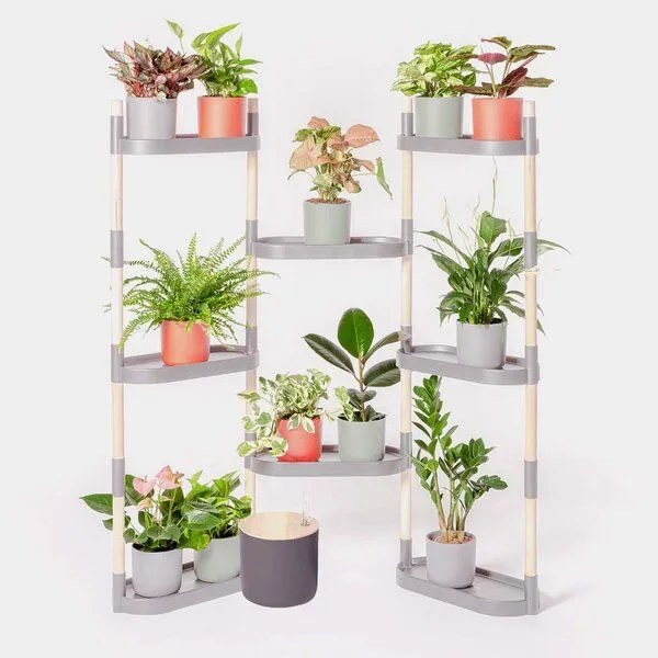CitySens CitySens Blumenregal mit 8 Ablagen und automatischer Bewässerung., Gris, – Produktbild 1 von 4