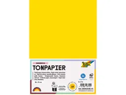 folia folia Tonpapier, 130 g/m², 50 x 70 cm, 10 Bogen, bananengelb – Produktbild 1 von 1