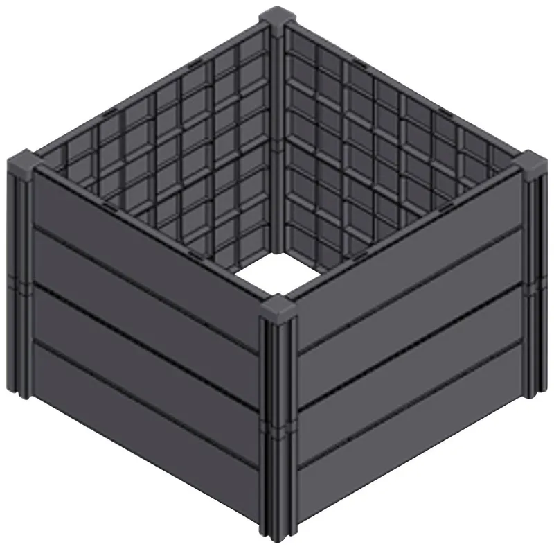 KHW KHW Hochbeet Demeter M, BxTxH: 82x82x61 cm, 336 Liter, Grau, – Produktbild 1 von 5