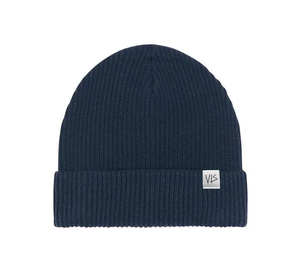 vis wear vis wear Unisex Mütze aus Bio Baumwolle, Marineblau, – Produktbild 1 von 1