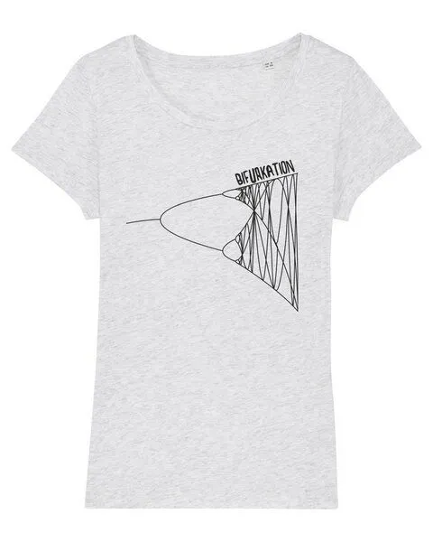UNIPOLAR UNIPOLAR Mathematik T-Shirt | Bifurkation, Cream heather grey, – Produktbild 1 von 2