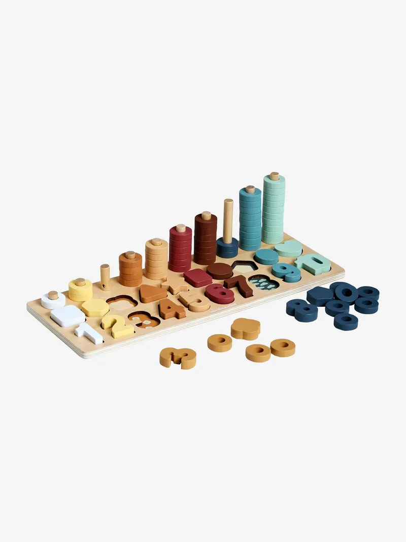 Vertbaudet Kinder Zahlen-Lernspiel, Beige, – Produktbild 3 von 4