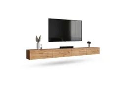 Planetmöbel TV-Schrank West TV-Board, Fernsehtisch 320 cm lang, TV-Lowboard (für Fernseher bis 75 Zoll, TV Schrank viel Stauraum, 2-St., sideboard hängend, Fernsehschrank 2x 160 x 30 x 37,5 cm) gold eiche – Produktbild 1 von 1