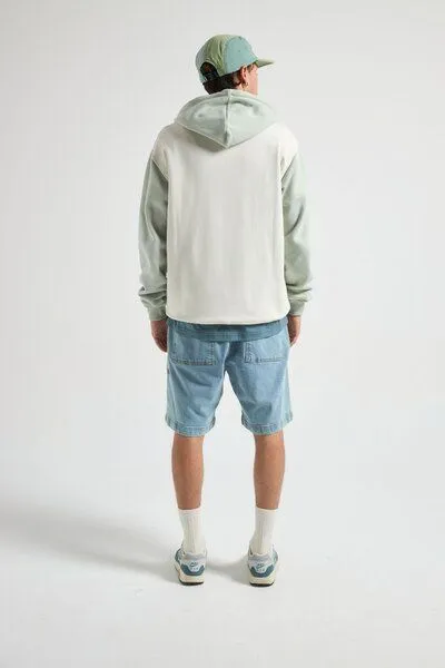 Trendsplant Trendsplant Color Block Zip Hoodie Sea Glass, Weiß, – Produktbild 3 von 4