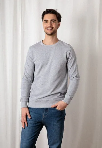 TORLAND TORLAND Leichter Pullover aus Bio-Baumwolle | PUNO, Grau (grey melange), – Produktbild 1 von 4