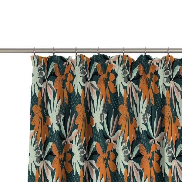 Nature by Adam Nature by Adam Vorhang aus 100% Bio-Baumwolle - Made in Germany - Jungle, Dunkelgrün, – Produktbild 6 von 7