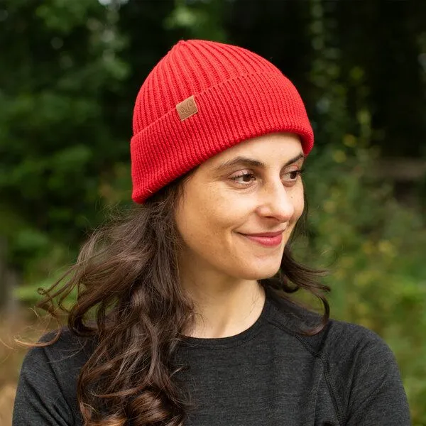 Woolona Woolona Merino Mütze - ICEWALL - 100% Merinowolle, Rot, – Produktbild 1 von 1