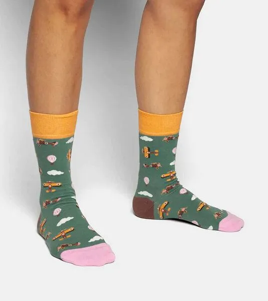 DillySocks DillySocks Socken Flying Circus aus Biobaumwoll-Mix, Mehrfarbig, – Produktbild 2 von 4
