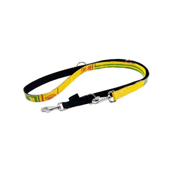 GOOPSI GOOPSI Hundeleine 2m, Multifunktionsleine, 3-fach verstellbar, upcycling - Fairtrade, Gelb, – Produktbild 1 von 4