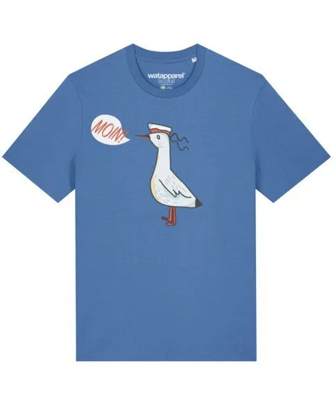 watapparel watapparel T-Shirt Unisex Moin Seagull, Bright blue, – Produktbild 1 von 3