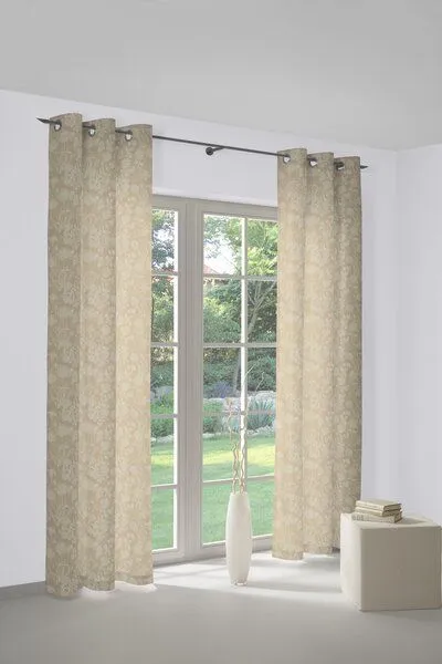 Nature by Adam Nature by Adam Vorhang aus 100% Bio-Baumwolle - Made in Germany - Flower Cuveé Light, Beige, – Produktbild 7 von 7