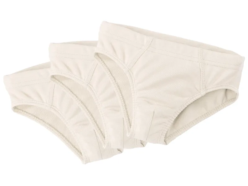 HANS NATUR Jungen Slip Bio-Baumwolle 3er Set "pure basic" Gr.110/116, Natur, – Produktbild 1 von 2