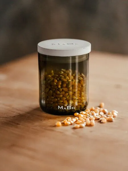 MaBe MaBe Vorratsglas 250ml - Upcycling trifft auf Feinbeton - Modern Kitchen, Oliv, – Produktbild 1 von 4