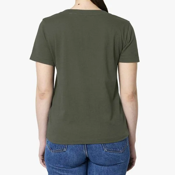 YTWOO YTWOO Damen V-Neck T-Shirt, Khaki, – Produktbild 3 von 3