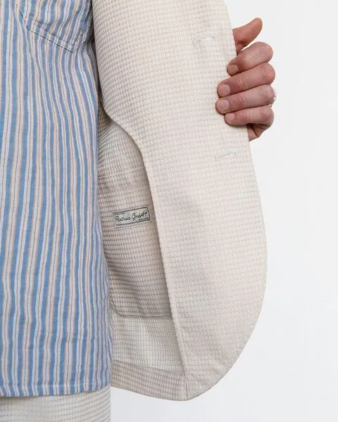 Rotholz Rotholz Casual Blazer Bio Baumwolle, Creme, – Produktbild 7 von 7