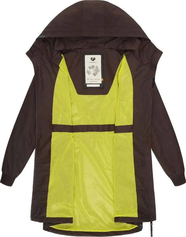 ragwear ragwear Kurzmantel Bronja II Wasserdichter Übergangsmantel mit Mesh-Innenfutter, Braun, – Produktbild 1 von 4