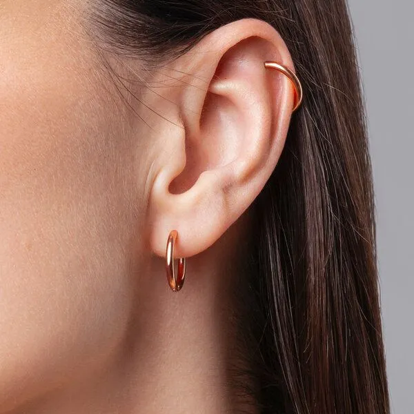 ALEXASCHA ALEXASCHA Ohrclips Creolen ohne Ohrlöcher, Gold, – Produktbild 4 von 7