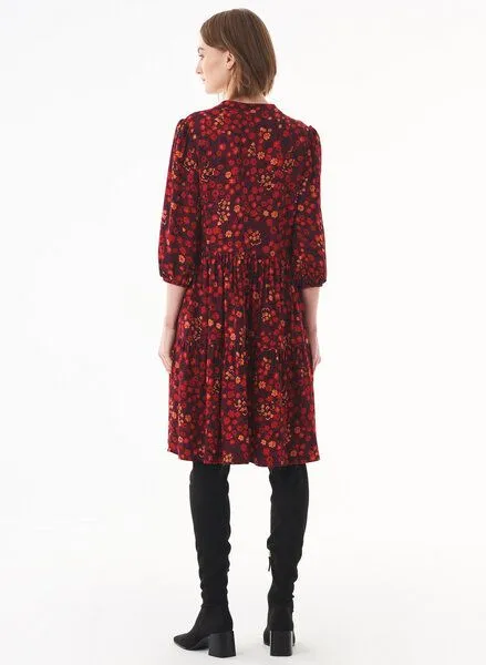 ORGANICATION ORGANICATION Kleid aus LENZING ECOVERO mit Allover-Print, Rot(ditsy flower), – Produktbild 3 von 4
