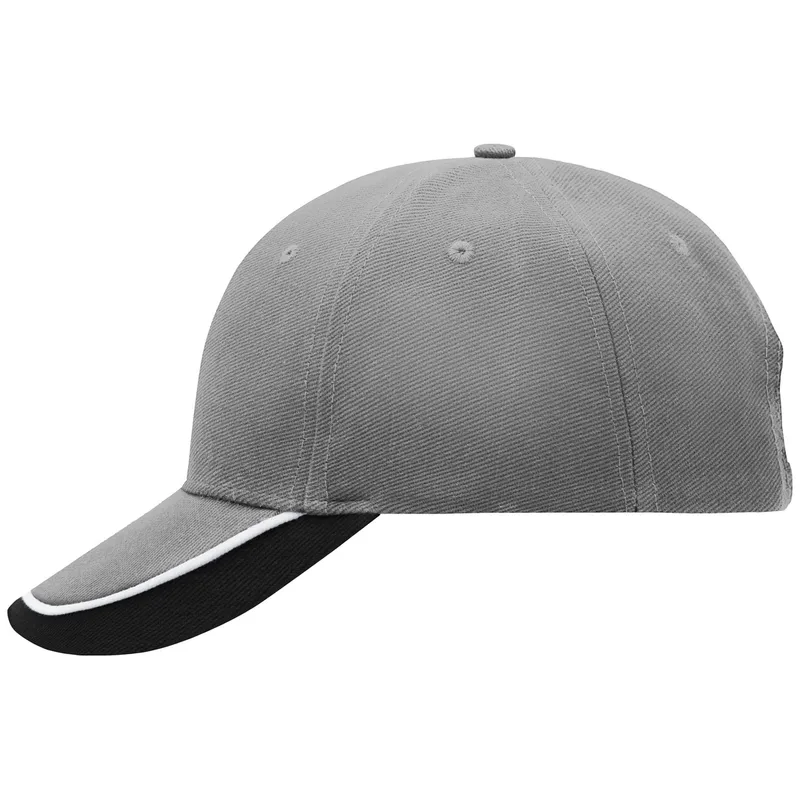Myrtle Beach myrtle beach 6 Panel Kappe dreifarbig MB049 Einheitsgröße light-grey/white/black – Produktbild 1 von 1
