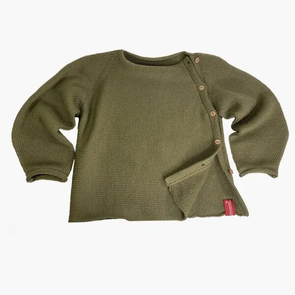 vincente vincente Schlüttli Babystrickjacke, Olive, – Produktbild 1 von 2