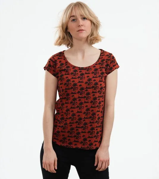 Gary Mash GARY MASH Shirt Asheville Palmen aus Biobaumwolle, Rot, – Produktbild 2 von 4