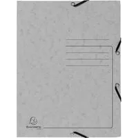 Exacompta 25 Exacompta Sammelmappen, Colorspan-Karton, 355 g/m², DIN A4, Gummizug, 3 Klappen, grau – Produktbild 1 von 1