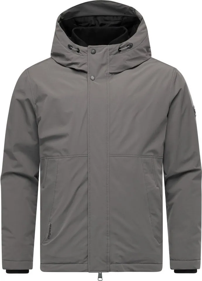 ragwear ragwear Outdoorjacke Saqon YOUMODO Wasserfeste Herren Jacke mit Kapuze, Grau, – Produktbild 2 von 5