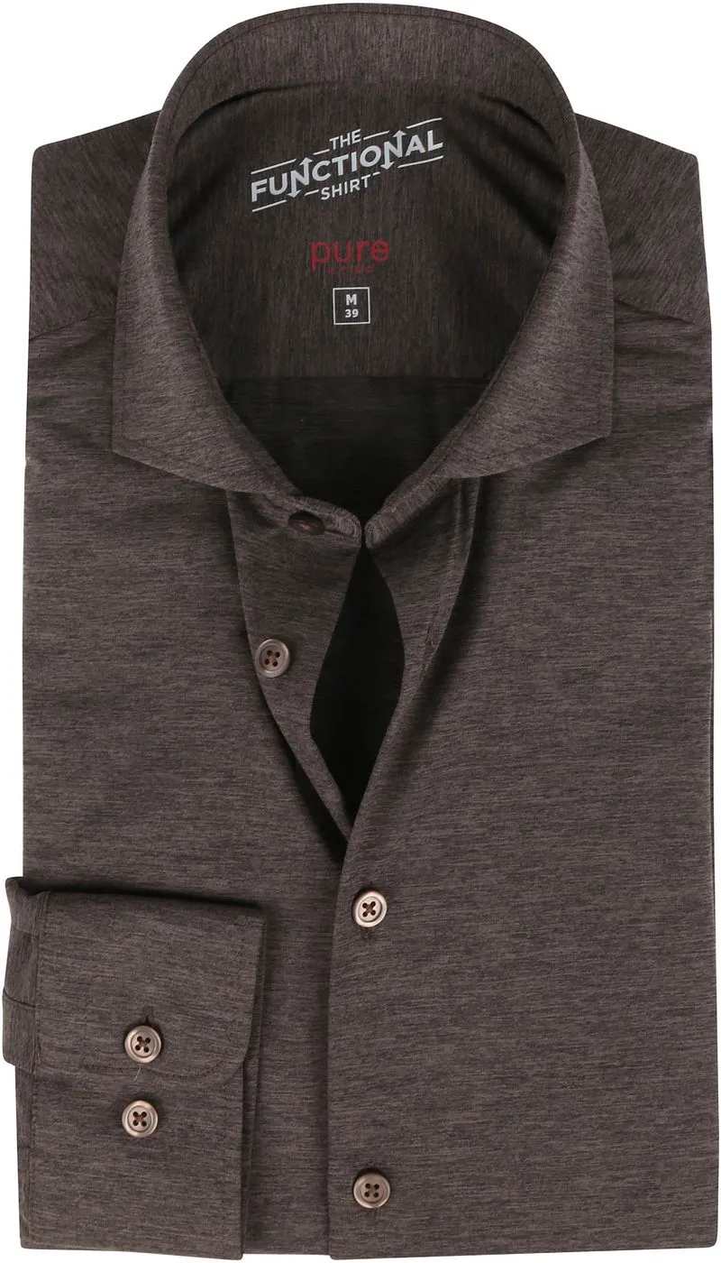 Pure Pure H.Tico The Functional Shirt Braun - Größe 38 (S) (S), Braun, – Produktbild 1 von 4