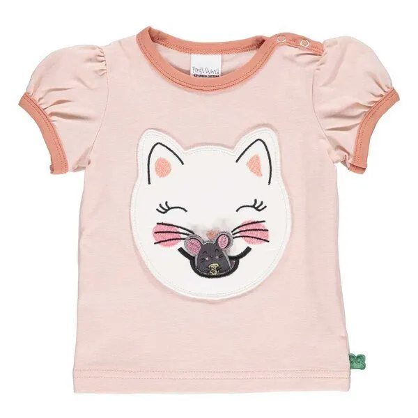 Fred's World by Green Cotton Fred's World by Green Cotton T-Shirt Katze, Rosa, – Produktbild 1 von 1